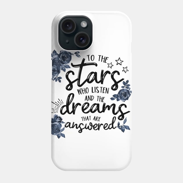 To The Stars - black Phone Case by kimcarlika