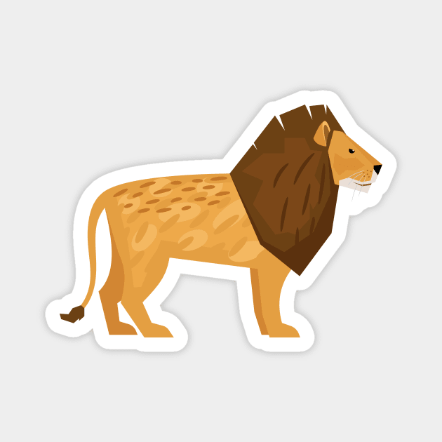 Lion Magnet by JunkyDotCom