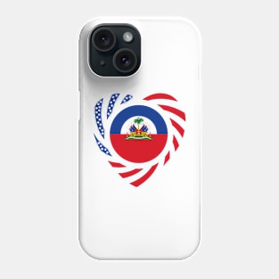 Haitian American Multinational Patriot Flag (Heart) Phone Case