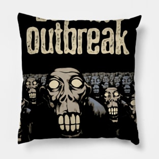 Zombie Outbreak Abstract Illustration Pillow