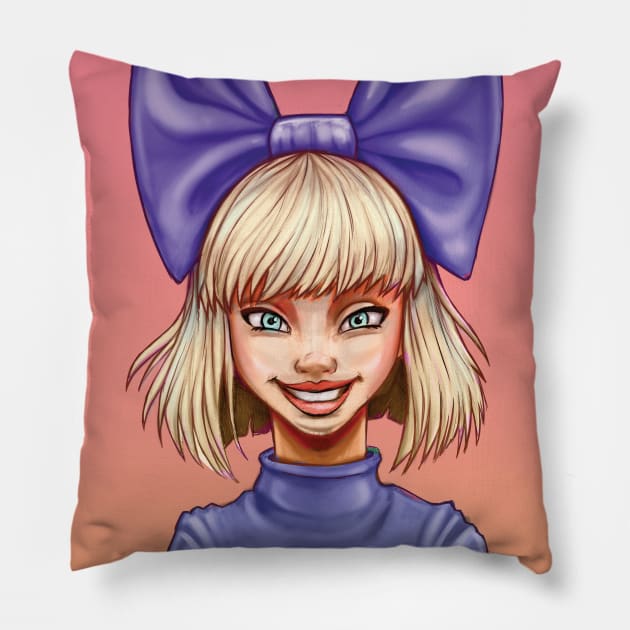 Maddie Ziegler Portrait Pillow by AdrianaOrellana