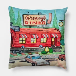 Greasy's Diner Pillow