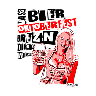 2reborn JEN Oktoberfest Bier Party Dirndl red T-Shirt