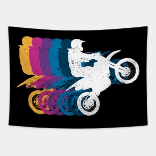 Vintage Dirt Bike Motocross MX Enduro Retro Biker Tapestry