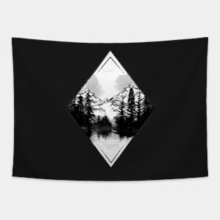 diamond pattern mountain Tapestry