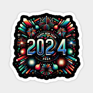 New Years Eve Party Supplies 2024 Happy New Year Fireworks Magnet