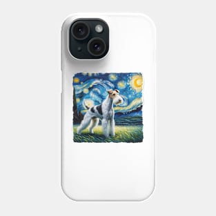 Pop Wire Fox Terrier Dog Portrait - Pet Portrait Phone Case