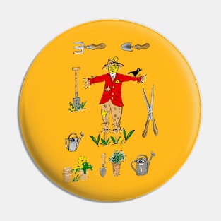 Garden Scarecrow Pin