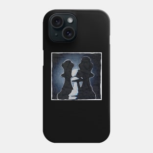 Chess pieces Batik Design Black Phone Case