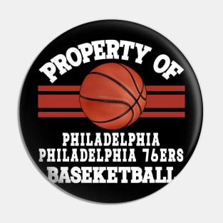 Proud Name Philadelphia Graphic Property Vintage Basketball Pin