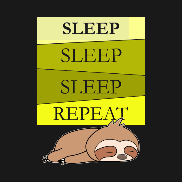 sleep repeat sloth by Imutobi