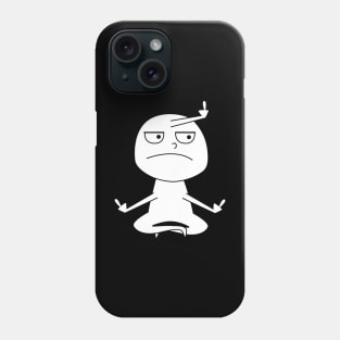 Middle Finger funny yoga pose Phone Case