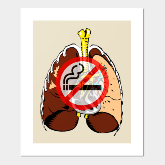 No Smoking Lungs No Smoking Posters And Art Prints Teepublic Uk