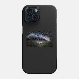 Milky Way over Mountains and Lakes Phone Case