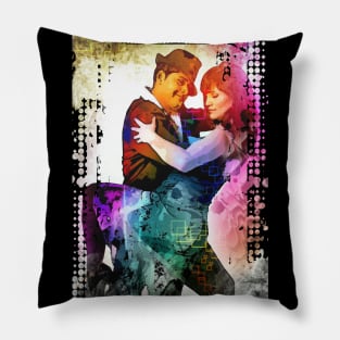 Romantic Couple Tango Dance Digital Painting Pillow