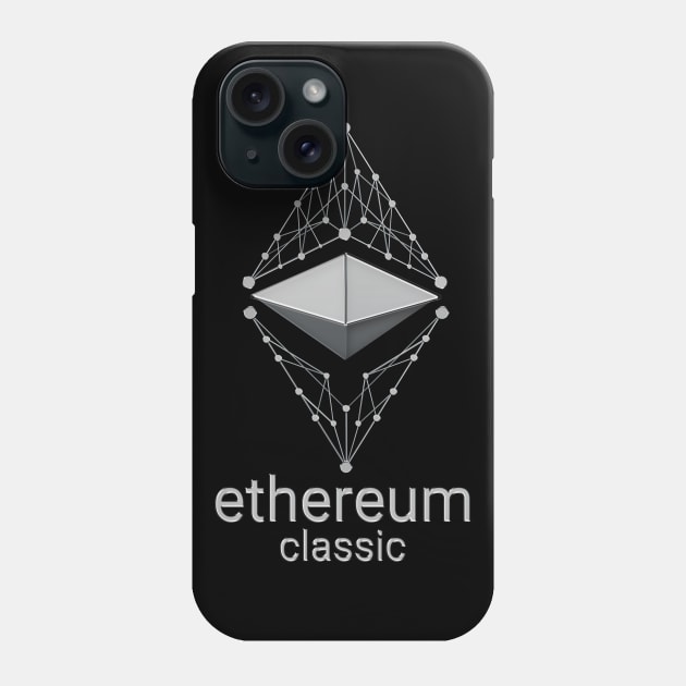 Ethereum Classic Made of Silver Phone Case by andreabeloque