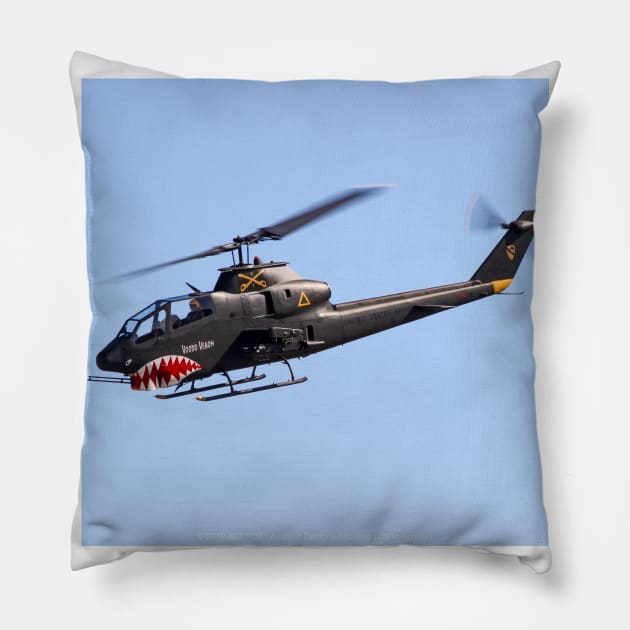 AH-1S Huey Cobra 1st of the 7th Air Cavalry Pillow by acefox1