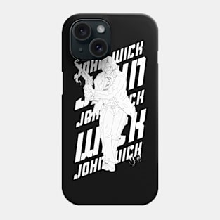 John Wick - Lines - White Phone Case