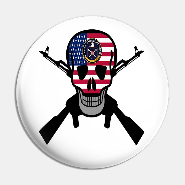CIA Skull Pin by Badsy