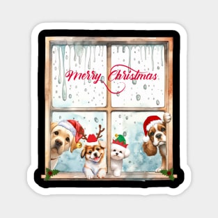 Merry Christmas from Cute furry friends Magnet