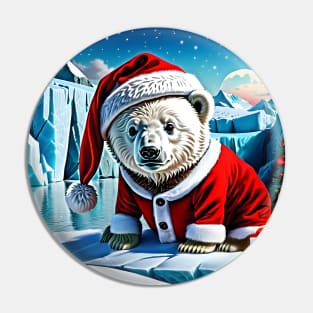 Santa Baby Polar Bear Pin