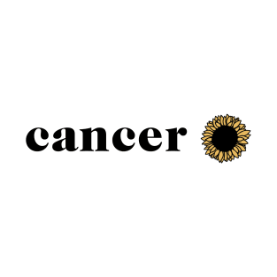 Cancer Retro Sunflower Zodiac T-Shirt