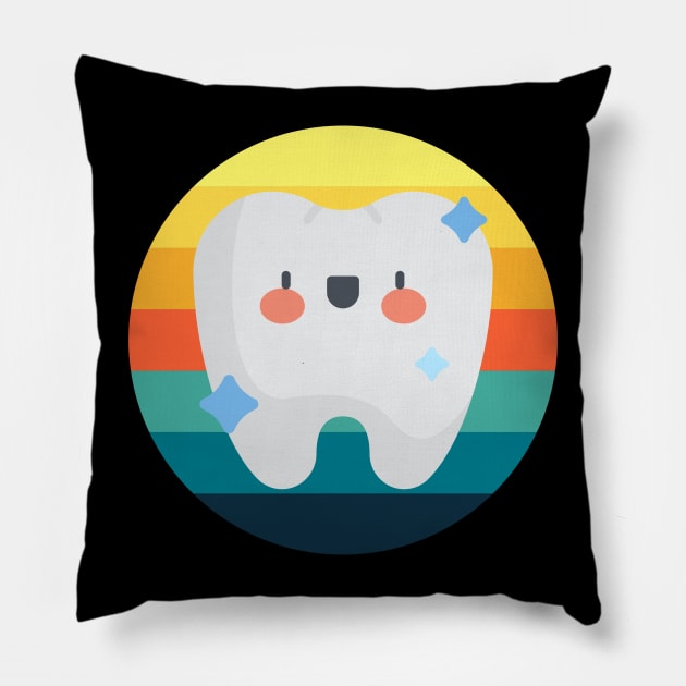 Dentist Orthodontist Vintage Kawaii Pillow by BankaiChu