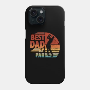 Vintage Best Dad By Par Golf Lover Gift Phone Case