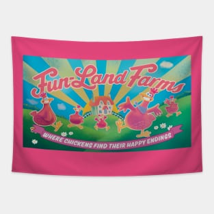 Fun-Land Farms (Chicken Run) Tapestry