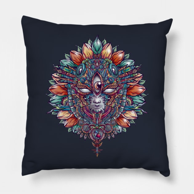 Heart of Mask Pillow by jml2art