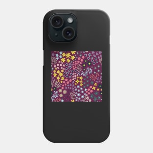 Wildflower meadow burgundy Phone Case