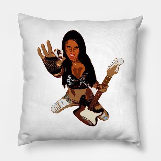 Guitar Girl Pillow by YellowLion