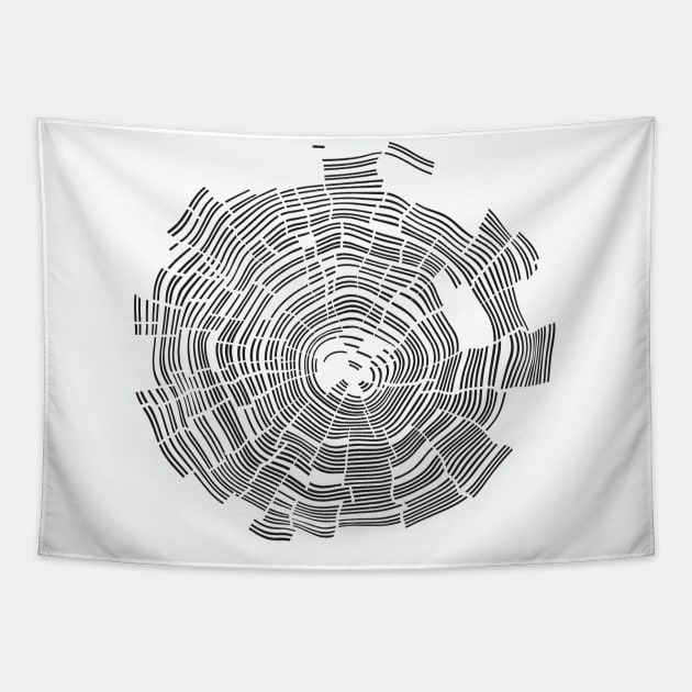 Abstract Tree Rings Tapestry by colindejersey