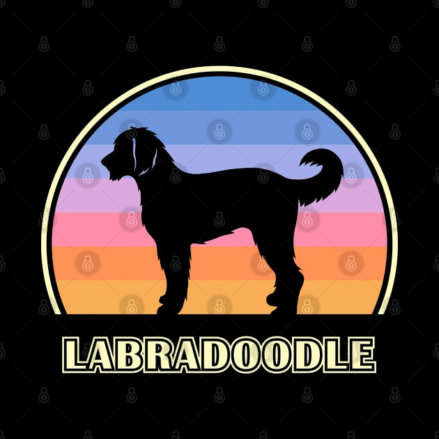 Labradoodle Vintage Sunset Dog by millersye