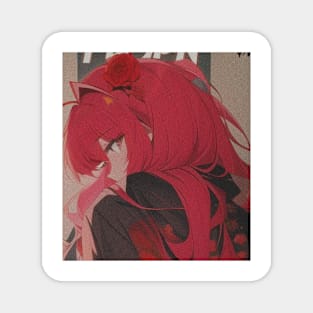 red head anime girl Magnet