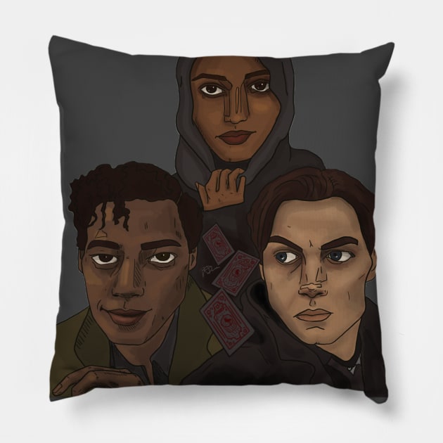 The Crows Line Art Pillow by bailezell