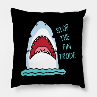'Stop The Fin Trade' Animal Conservation Shirt Pillow