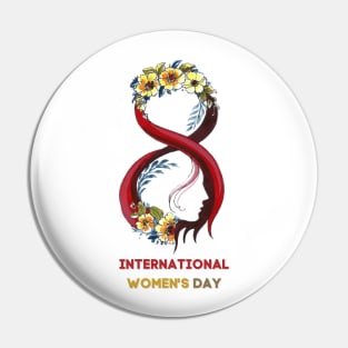 International Women's Day 2023, Embrace Equity Happy Women's Day Pin