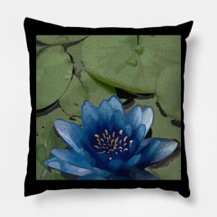 Lotus3-Blue Pillow