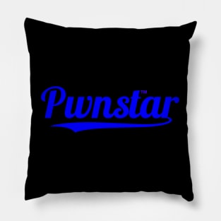 Pwnstar™ Royal Blue Baseball Swash 2 Pillow