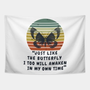 funny just like the butterfly quote Tapestry