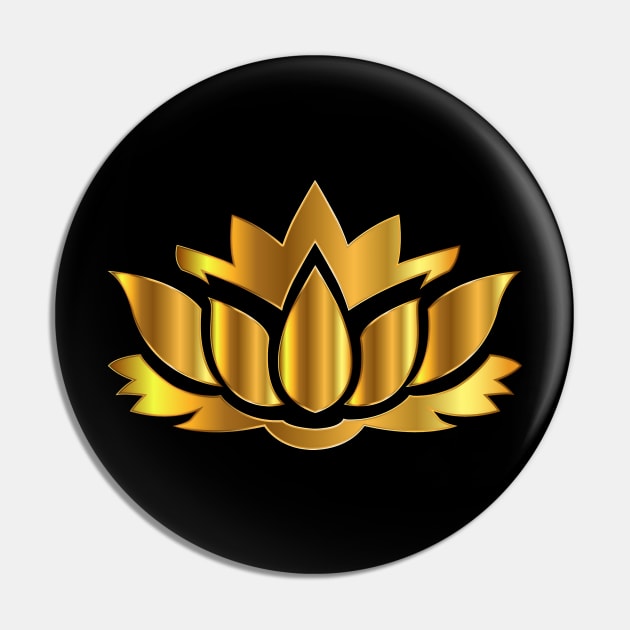 Gold Lotus Pin by imphavok