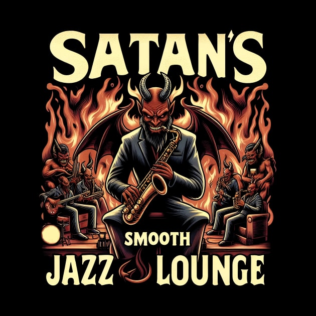 Satan's Smooth Jazz Lounge, Satan playing the saxophone by ArtbyJester