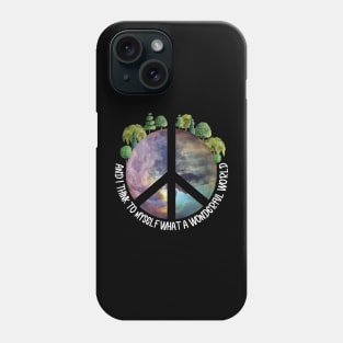 What A Wonderful World graphic Phone Case