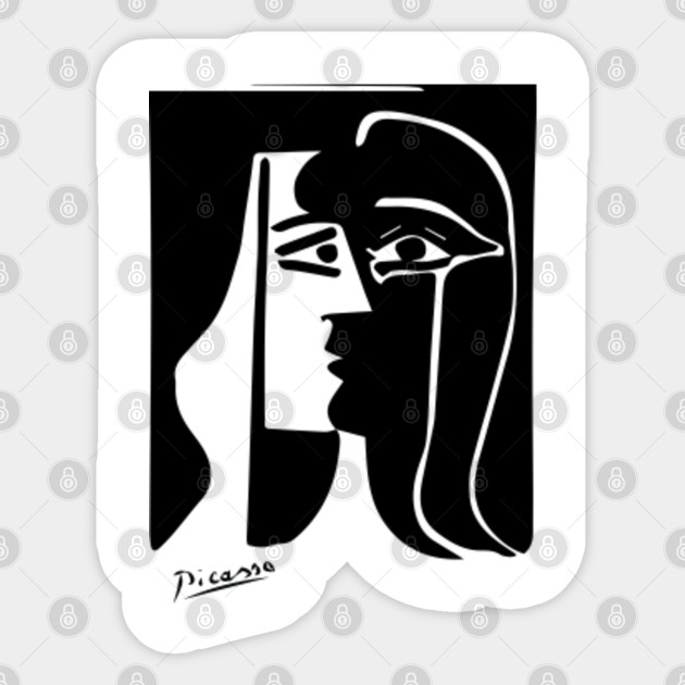 Picasso Abstract Kiss Artwork Picasso Painting Sticker