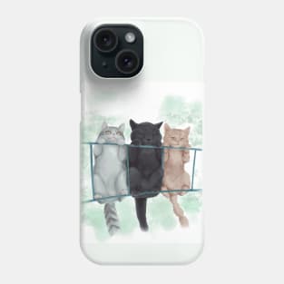 猫咪三人组 cat threesome Phone Case