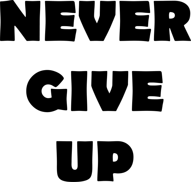 Never Give Up Kids T-Shirt by NordicBadger