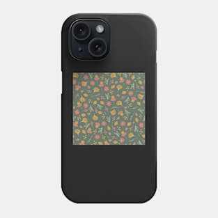 Sketchy Floral on Light Green Phone Case