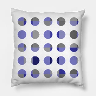 Abstract Geometric Blue Dots Pattern Pillow