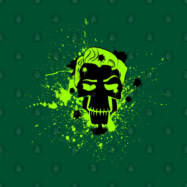 black skull, green blood by TrendsCollection